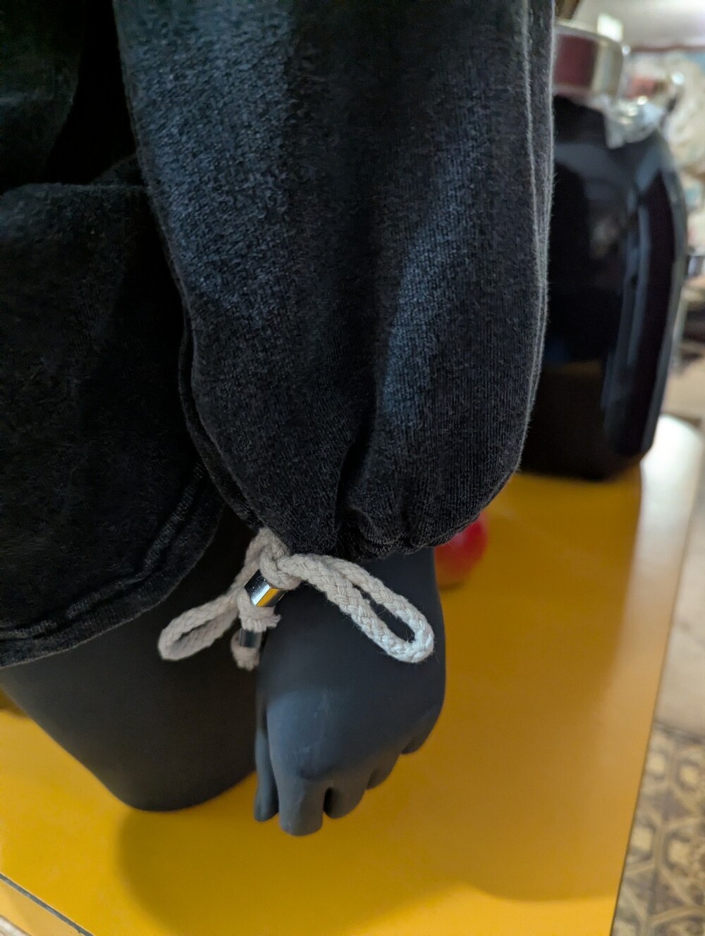 POL Charcoal Lace-Up Hooded Pullover with Rope Ties - Picture 3 of 5